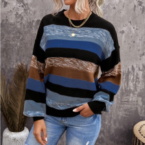 LAST! Stay There Multi Stripe Sweater - Picture 1 of 6